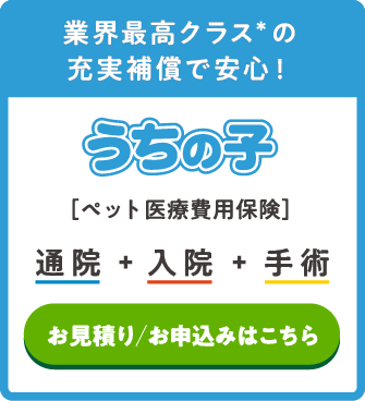 業界最高クラスの充実補償で安心！　うちの子