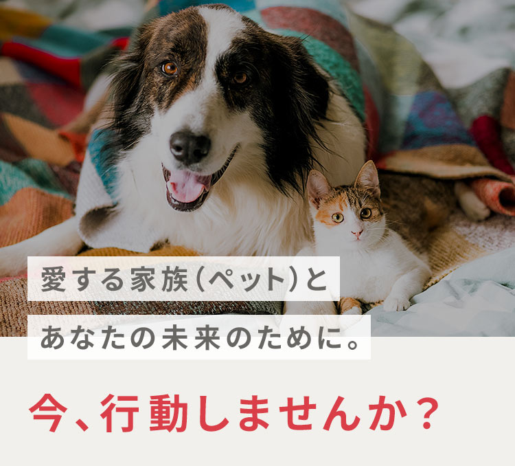 愛する家族(ペット)とあなたの未来のために。今、行動しませんか?