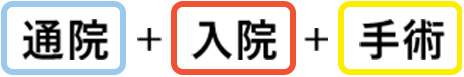 通院+入院+手術