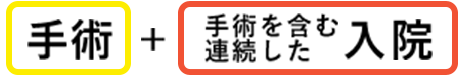 手術+手術を含む連続した入院