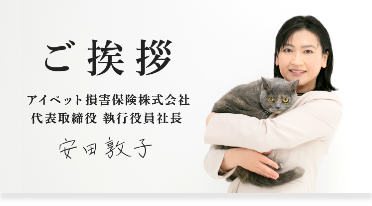 アイペット損害保険株式会社　代表取締役　執行役員社長　安田敦子　ご挨拶