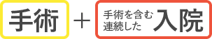 手術+手術を含む連続した入院