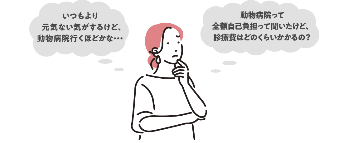 いつもより元気ない気がするけど、動物病院行くほどかな・・・ 動物病院って全額自己負担って聞いたけど、診療費はどのくらいかかるの？