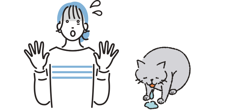 吐いちゃうネコちゃん