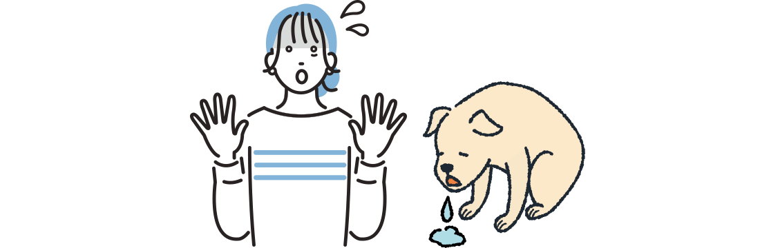 ぐったりしているワンちゃん