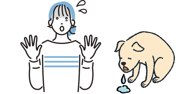 ぐったりしているワンちゃん