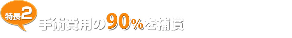 特長2　手術費用の90％を補償