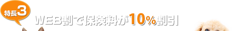 特長3　WEB割で保険料が10％OFF