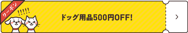 ドッグ用品500円OFF!