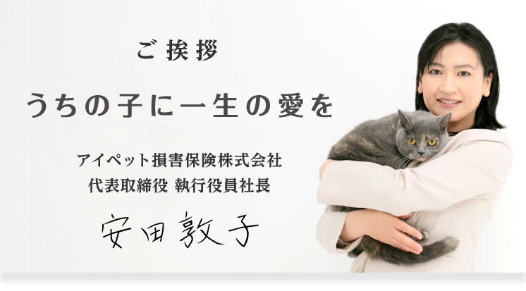 アイペット損害保険株式会社　代表取締役　執行役員社長　安田敦子　ご挨拶