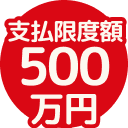 支払限度額500万円