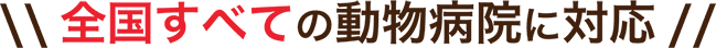 全国すべての動物病院に対応