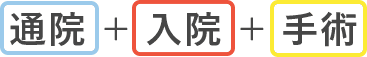 通院+入院+手術