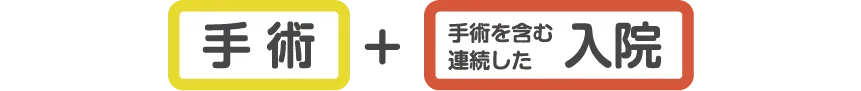 手術＋手術を含む連続した入院