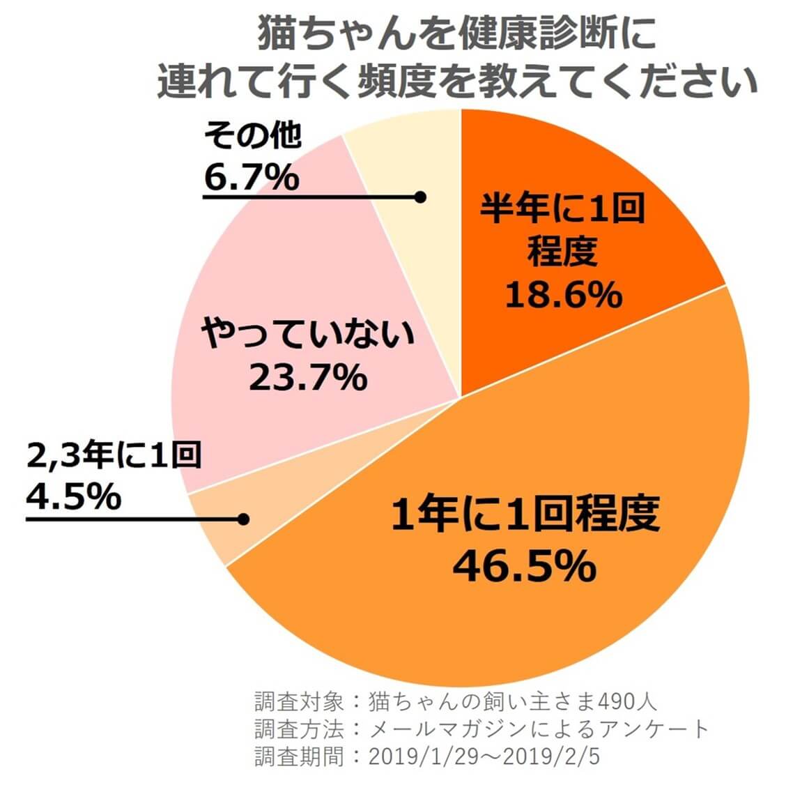 猫ちゃんを健康診断に連れて行く頻度