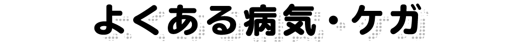 よくある病気・ケガ