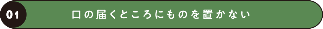 01 口の届くところにものを置かない