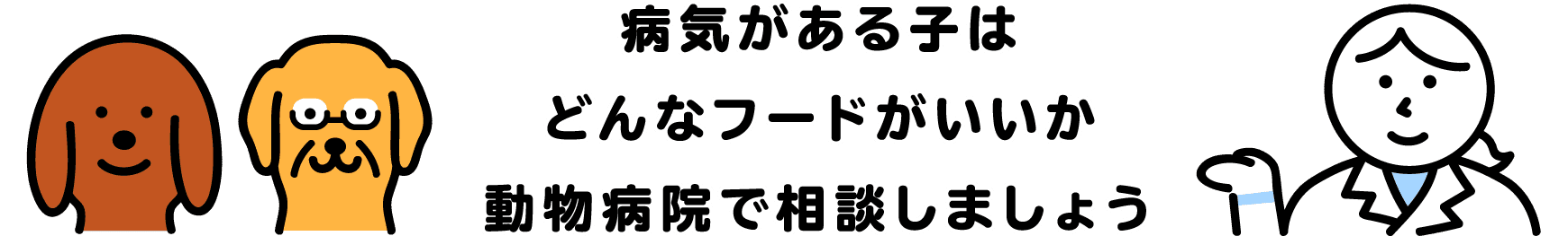 病気がある子はどんなフードがいいか動物病院で相談しましょう