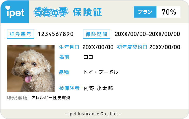 商品改定・保険証デザインの変更について | ペット保険の第一アイペット