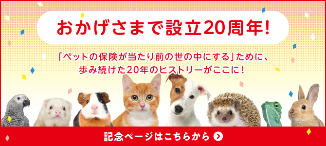アイペット損保は設立20周年