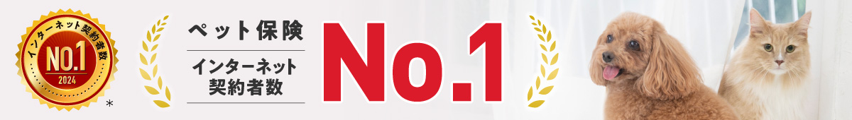 ペット保険インターネット契約者数No.1